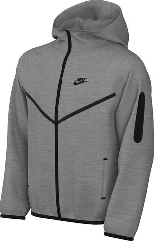 هودي Nike Sportswear Tech Fleece للأطفال الكبار بسحاب كامل (HV5867-063، رمادي داكن منقط/رمادي داكن منقط/) مقاس X-Small in Kuwait