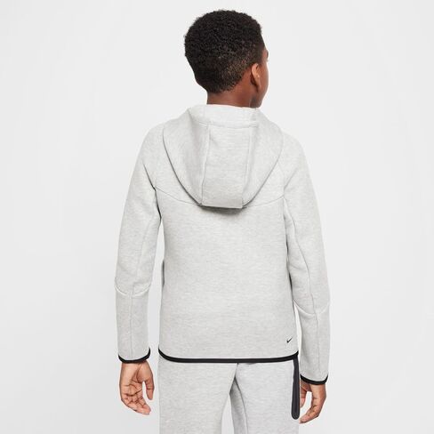 هودي Nike Sportswear Tech Fleece للأطفال الكبار بسحاب كامل (HV5867-063، رمادي داكن منقط/رمادي داكن منقط/) مقاس X-Small in Kuwait