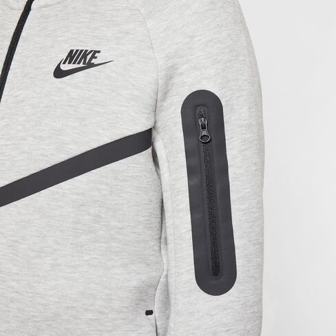 هودي Nike Sportswear Tech Fleece للأطفال الكبار بسحاب كامل (HV5867-063، رمادي داكن منقط/رمادي داكن منقط/) مقاس X-Small in Kuwait