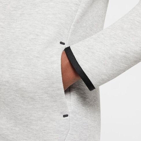 هودي Nike Sportswear Tech Fleece للأطفال الكبار بسحاب كامل (HV5867-063، رمادي داكن منقط/رمادي داكن منقط/) مقاس X-Small in Kuwait
