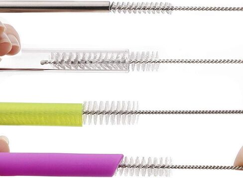 فرشاة ماصة طويلة، منظف انابيب النايلون 10 انش × 2/5 انش، مجموعة من 10 قطع (ازرق) in Kuwait