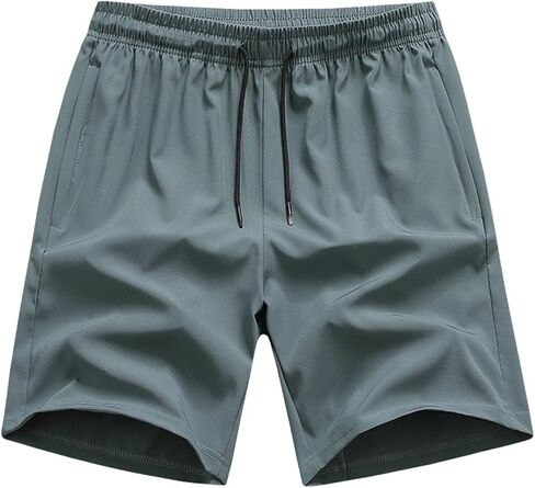 Mens Swim Trunks Elastic Waist Drawstring Swimming Shorts Swimwear Bathing Suits Quick Dry Beach Shorts with Pockets in Saudi Arabia