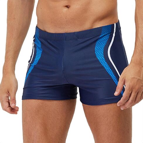 Mens Swim Briefs with Pouch Square Cut Athletic Swimming Shorts Elastic Waist Swim Trunks Swimwear Board Short in Saudi Arabia