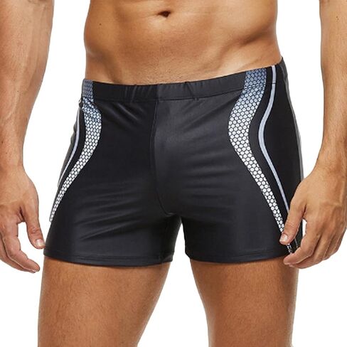Mens Swim Briefs with Pouch Square Cut Athletic Swimming Shorts Elastic Waist Swim Trunks Swimwear Board Short in Saudi Arabia