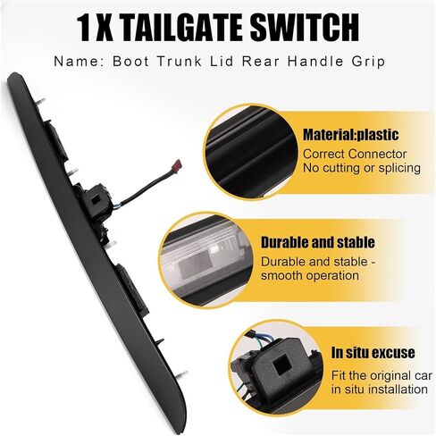 Touring Boot Trunk Lid Rear Handle Grip Compatible with BMW E39 525i 525iT 528i 530i 540iT 1996-2003 Tailgate Switch 51138185790 in Saudi Arabia