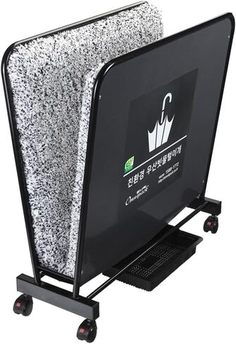 مجفف مظلة صديق للبيئة من الألياف الدقيقة، مزيل مياه الأمطار مع حصيرة من الألياف الدقيقة قابلة للغسل، مجفف محمول للمداخل، حديد مجلفن كهربائيًا in Kuwait