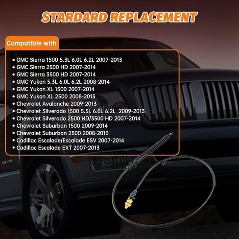 20787608 كابل ناقل الحركة السفلي متوافق مع Escalade ESV EXT 2007-2014، لسيارة Chevy Avalanche Silverado Suburban 5.3L 6.0L 6.2L، لسيارة GMC Sierra1500 Yukon XL1500,905-644 in Saudi Arabia