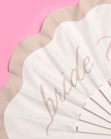 xo, Fetti Bride to Be Fan Pearl | Bachelorette Party Decorations, Bridal Shower Accessories, Ivory Wearable, White, Beach Wedding, Gift in Saudi Arabia