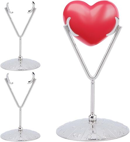 DICOSMETIC 3pcs Heart Crystal Display Stand Metal Rock Display Stand Small Crystal Ball Holders 7x11.2cm Crystals Rhombus Craft Base for Living Room Bedroom Office Desktop Decor in Saudi Arabia