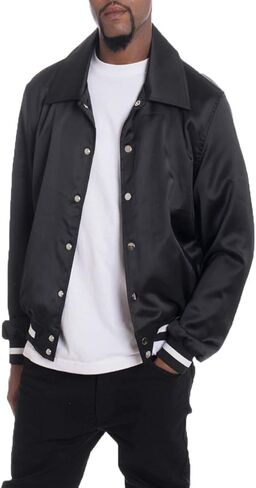 Victory Satin Light Weight Bomber Button Closure Wind Breaker Jacket in Saudi Arabia