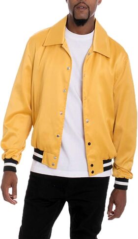 Victory Satin Light Weight Bomber Button Closure Wind Breaker Jacket in Saudi Arabia