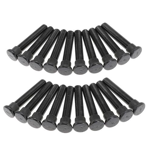 Wheel Stud Bolt 1" Longer Than Stock for Ford for Mustang 1965-2004 for Chevy C10 1973-1987 with Extended Length, 1/2" x 20 Thread, 3" Length, 0.625 Knurl (10Pcs) in Saudi Arabia