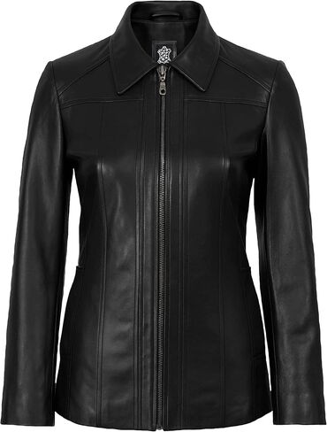 Women's Real Lambskin Leather Coats - Casual Style Long Genuine Leather Jackets for Women in Saudi Arabia