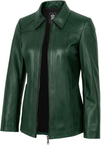 Women's Real Lambskin Leather Coats - Casual Style Long Genuine Leather Jackets for Women in Saudi Arabia
