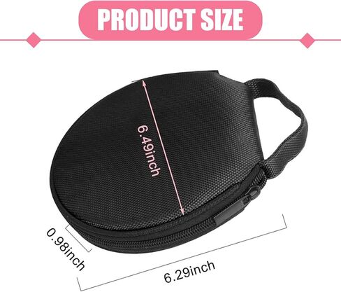 Car CD Case, Oxford Waterproof Disc Storage Binder with Transparent Film Divider, 20 Capacity Portable Round Disc Case, Universal DVD Organizer for Cars (Black) in Saudi Arabia