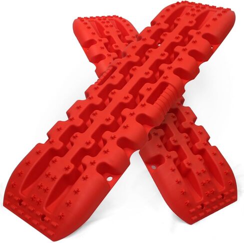 MaxxHaul Recovery Tracks Traction Boards 22000 lb Capacity 42" Heavy‑Duty Off Road Traction Mats for Sand Mud Snow Fits Trucks SUVs Jeeps 4x4 Red (50961) in Saudi Arabia
