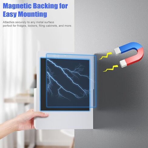 6 Pack Magnetic File Folder Holder, Wall Hanging Magnetic Pocket Mail Organizer for Refrigerator,Classroom Locker Whiteboard, Office Walls,White in Saudi Arabia