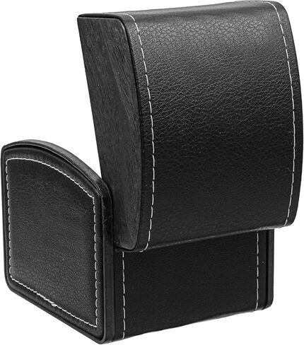 10 Packs Single Grid Watch Box with Pillow, PU Leather Gift Case for Bracelet, Jewelry Wristwatch Storage, Watches Display Holder for Men and Women, Single Watch Roll Organizer, Black in Saudi Arabia