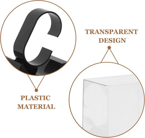 Yardwe 4pcs Single Watch Display Stand - Clear Plastic Box Jewelry Holder Case Bangle Organizer Transparent For Bangle Men Women in Saudi Arabia