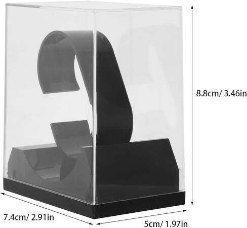 Yardwe 4pcs Single Watch Display Stand - Clear Plastic Box Jewelry Holder Case Bangle Organizer Transparent For Bangle Men Women in Saudi Arabia