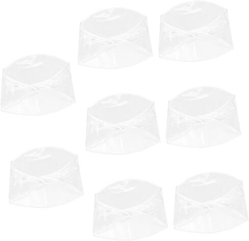 POPETPOP 8pcs Rain Bonnets for Women Hair Hat Lightweight Rain Hat for Outdoor Activities and Hairstyle Maintenance Transparent in Saudi Arabia