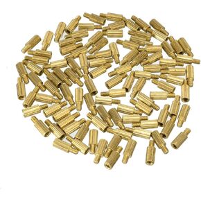 uxcell 100pcs M2 6+3mm Female Male Thread Brass Round Standoff Spacer Screw PCB Pillar