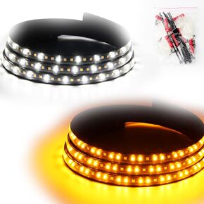 I LITTON LED لوحة الجري الخفيفة 48 بوصة 2 حزمة شاحنة العنبر بدوره إشارة الجانب مجموعات الإضاءة، أبيض مجاملة DRL ضوء الجري LED قطاع الضوء لشاحنة سيارة سيارة الدفع الرباعي (48 بوصة) in Kuwait