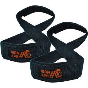 IRON APE Figure 8 Straps, for Deadlift, Weight Lifting, Shrugs, and Weightlifting. Suitable for Men and Women, Entry Level, 2 Sizes.