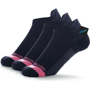 بريسيرا Coolmax الخيزران النساء جوارب الجري ضغط 3 أزواج منخفضة قطع الكاحل رياضي التحكم في الرائحة مكافحة نفطة خففت