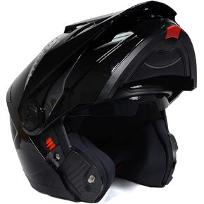 Milwaukee Helmets Gloss Black Ominous Dual Sport Advanced Motorcycle Modular Helmet for Men and Women DOT Approved MPH9821DOT - Small