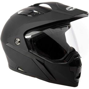 MMG Helmet Dual Sport Off Road Motorcycle Dirt Bike ATV - FlipUp Visor - Model 23 (X-Large, Green)