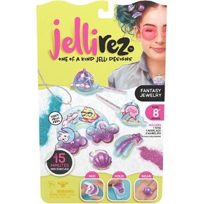 Jelli Rez Fantasy Jewelry Pack - Quick & Easy DIY Resin Inspired Craft Activity Kit for Kids Ages 7 & Up, Multicolor (10877)