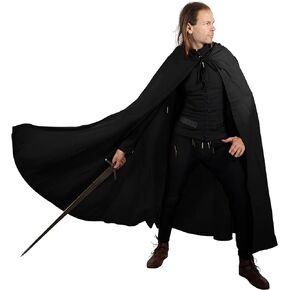Mythrojan “Adventurer" Canvas Cloak 100% Cotton Cape Medieval Viking Knight SCA LARP