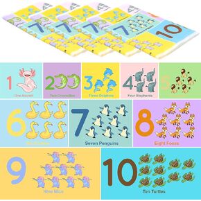 Youngever 80 Disposable Placemats Table Topper, Extra Sticky (4 Sides) Adhesive Peel and Stick Strip Disposable Mats for Kids Toddlers Baby Children, 18 Inch x 12 Inch Kids Safe (Number)