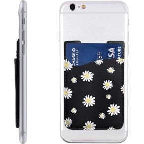 Colorful Tie Dye Phone Card Holder, Stick On ID Credit Card Wallet Phone Case Pouch Sleeve Pocket for iPhone, Android and All Smartphones