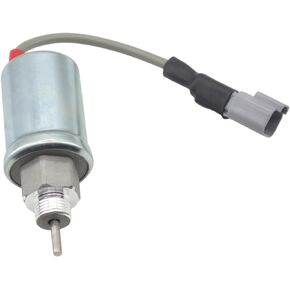 U85206452 New 12V Fuel ShutOff Solenoid Compatible with Caterpillar Cat 3024 3034 216B 226B Perkins HL403C-15 HR404C-22T 402D 403D 404D 404C 403C Engine Replacement for 185206452 U85206451