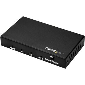 StarTech.com HDMI Splitter - 2-Port - 4K 60Hz - HDMI Splitter 1 In 2 Out - 2 Way HDMI Splitter - HDMI Port Splitter (ST122HD202), Black