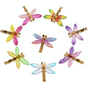 XQingmei 40 Pieces Color Cartoon Dragonfly Flatback Resin Decoration Accessories Crystal Mud Stuffing Cute Charm Embellishments DIY Hair Clip Phone Case Ornament Scrapbook Crafts Sui