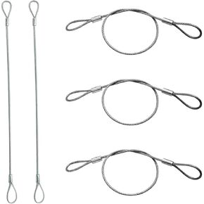 5 Pack Luggage Lock Safety Cable, Stainless Steel Cable with Loops, Stainless Steel Safety Cable, Safety Cable Lock, Braided Steel Coated Safety Cable Luggage Lock 2mm Thickness 12 inch Length