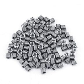 100Pcs Wire Thread Insert, M4 Helicoil Thread Insert Stainless Steel Coiled Wire Insert Assortment Thread Rethread Repair(M4X0.7X2D)