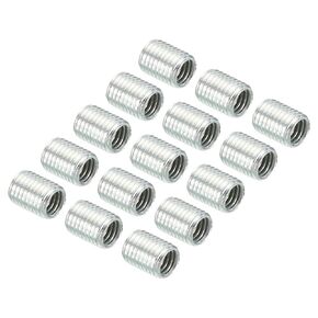 PATIKIL M8x1mm to M6x1mm Thread Adapters Sleeve Reducing Nut, 10 Pack 10mm Screw Conversion Nut Threaded Tube Coupler Connector Pipe Fitting