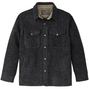 Filson Lined Mackinaw Wool Jac-Shirt Black Marl/Heather Check Large in Kuwait