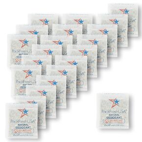 PackFreshUSA: 5 Gram Premium Food-Safe Desiccants - Non-Toxic - Reusable - Long-Term Storage - Moisture Absorber – 100 Pack