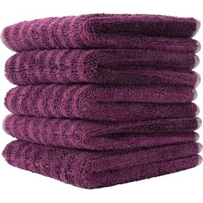 VIKING Microfiber Towels for Cars, Dual-Weave Professional Detailing Towel for Car Cleaning Kit, 14 Inch x 14 Inch, 5 Pack