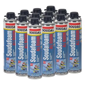 AWF PRO Soudafoam All Season Window and Door Pro Gun Foam, 24oz. One Component, Polyurethane, Expanding Foam Sealant. Case of 12. Insulating Foam Sealant for Windows, Doors, Roofs