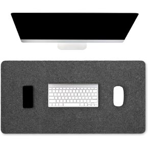 Premium Real Wool Felt Desk Pad with Non-Slip Backing - 32" x 16"