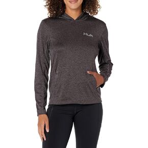 HUK Women's Coldfront Heather Hoodie, Performance Fishing Sweatshirt in Kuwait