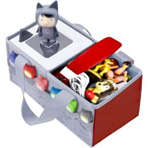 Portable Carrying Case for Toniebox Starter Set, Headphones and Charging Station, Can Hold 30-40 Tonies Figures Characters, Travel Storage Bag with Handle for Toniebox Accessories