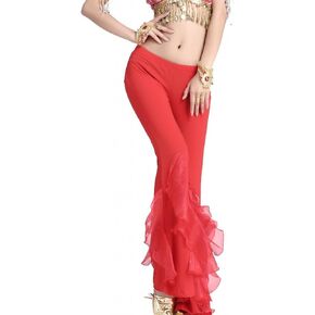 بنطال ZLTdream النسائي للرقص الشرقي ذو الجرس السفلي مصنوع من القطن الكريستالي in Kuwait