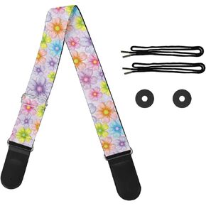 JoyLamoria Locking Guitar Belt with Buckle, Universal Size Guitar Strap for Acoustic Guitar, Easy Install